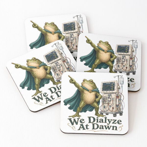 Item preview, We Dialyze At Dawn Funny Dialysis Frog Warrior Kidney Disease Awareness Humor designed and sold by CutOutIdols.