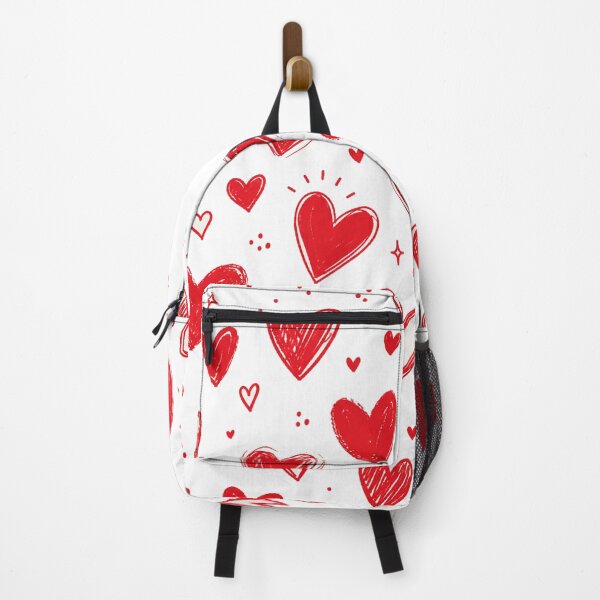 Item preview, Red Hearts Doodle Valentines Day Seamless Pattern designed and sold by Seculinator.