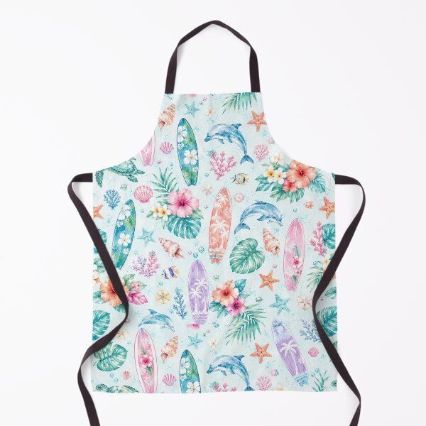 Item preview, Watercolor Tropical Pattern Tapestry Gift For Beach Lovers Pastel Surfboard Decor | Coastal Beach Aesthetic Phone Case Gift For Teen Girls Watercolor Sea Turtle | Pastel Ocean Seamless Art designed and sold by VivaFy.