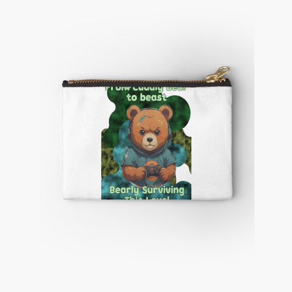 Item preview, From Cuddly Bear To Beast Bearly Surviving This Level Gamer Mascot designed and sold by Animalloveus.