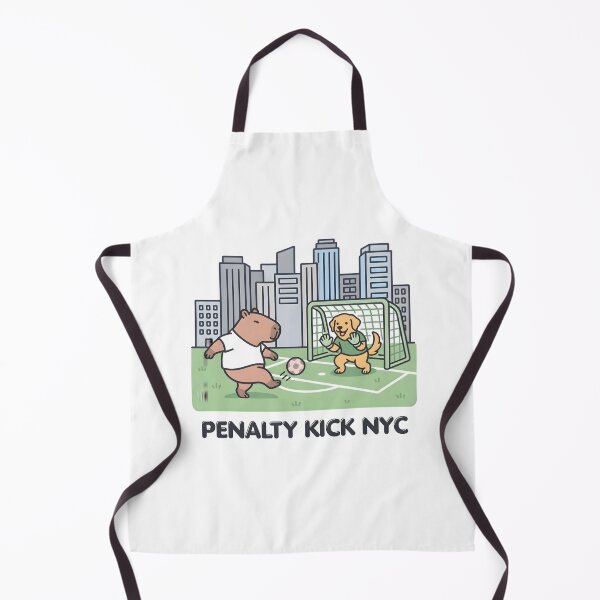Item preview, Penalty Kick NYC Capybara And Dog Goalie designed and sold by laughingshirts.