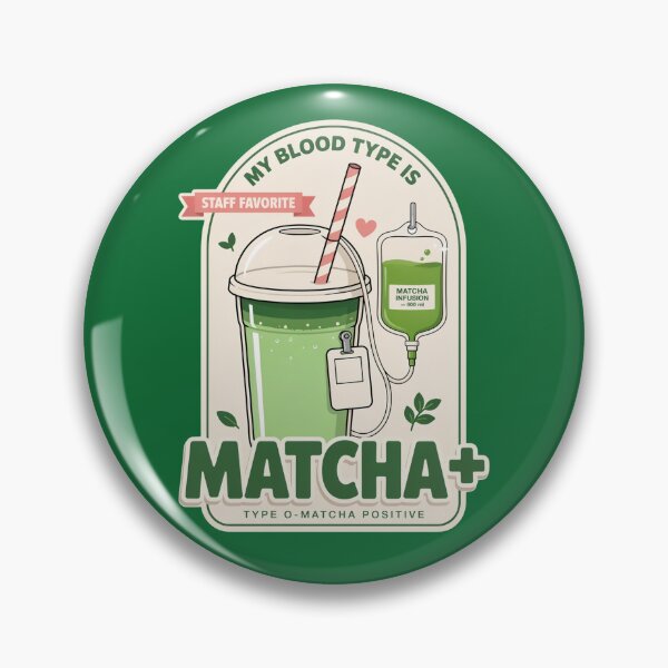 Item preview, Matcha Positive Blood Type – Funny Matcha Lover Iced Matcha Latte Design designed and sold by ArcticFoxStudio.