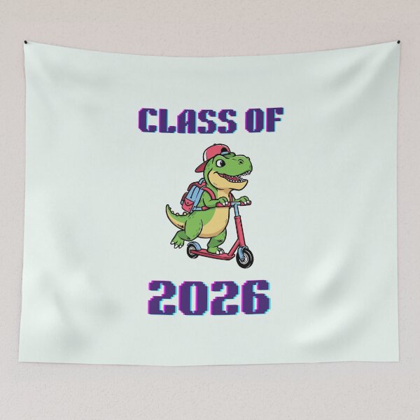 Item preview, Class of 2026 Retro Dinosaur on Scooter designed and sold by creativerooney.