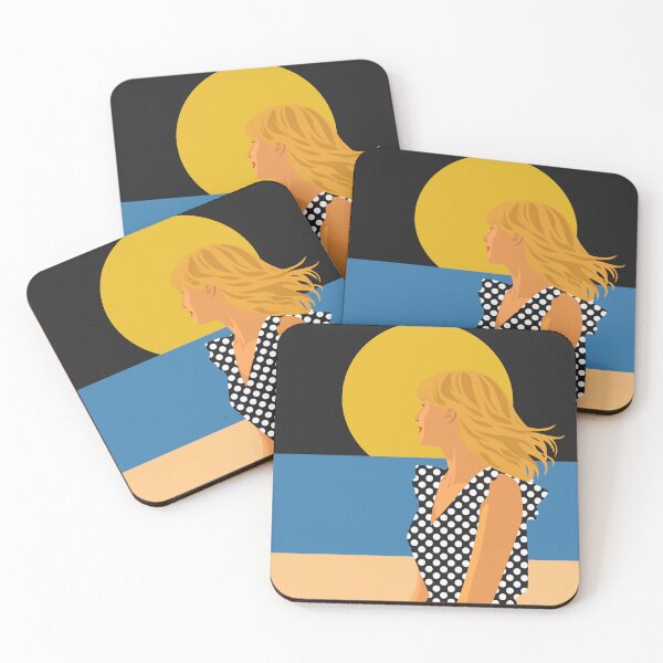 Item preview, Minimalist Beach Woman Art, Coastal Fashion Illustration Print designed and sold by Studio pod Burom.