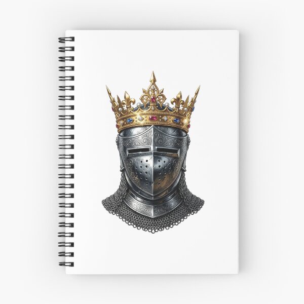 Item preview, Majestic Armored King Helmet Golden Crown Crest designed and sold by DuckOddity.