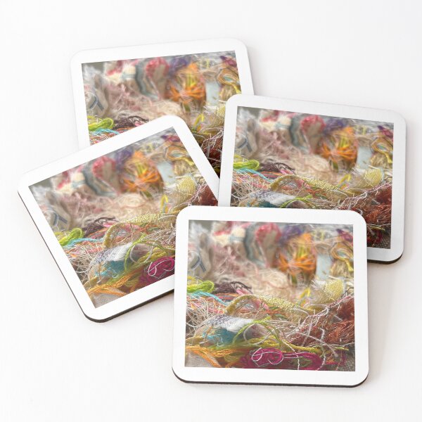 Item preview, Thread Nest Photograph With Bits of Fabric designed and sold by Kimberly Sells Studio.