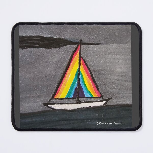 Item preview, Rainbow Sail Away white hull designed and sold by DancingCreek.