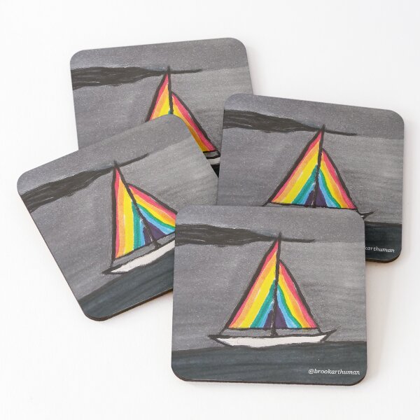 Item preview, Rainbow Sail Away white hull designed and sold by DancingCreek.