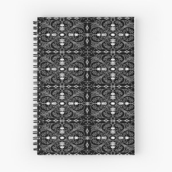 Item preview, Elegant White Filigree Damask Pattern on Black designed and sold by NornAxiom.