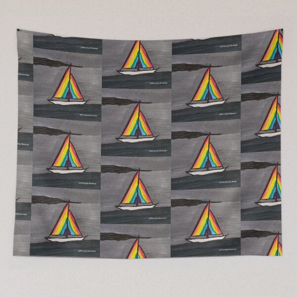 Item preview, Rainbow Sail Away white hull designed and sold by DancingCreek.