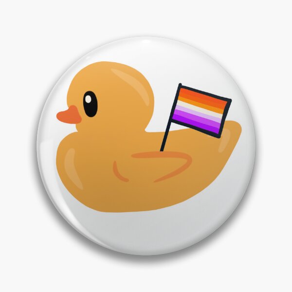Item preview, Lesbian Pride Yellow Rubber Ducky designed and sold by TimTimByChloe.