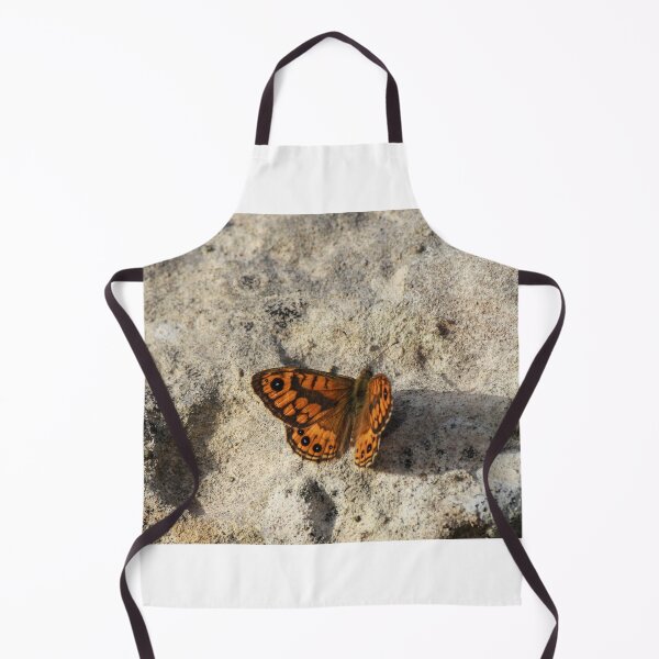 Item preview, Orange Butterfly Resting on Rocky Ground Casting a Long Shadow in Selective Color designed and sold by Nmallia.