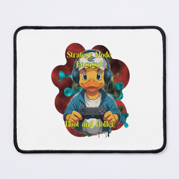 Item preview, Strategy Mode Engaged Hoot and Holler Funny Gamer Duck Mascot designed and sold by Animalloveus.