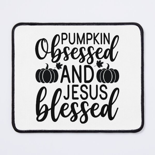 Item preview, Pumpkin Obsessed And Jesus Blessed - Cute Autumn Fall Season Leaves Orange Faith Gift designed and sold by FuzionRaptor.
