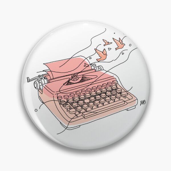 Item preview, Typewriter Writer Vintage Line Art Print designed and sold by Evil B Creative.