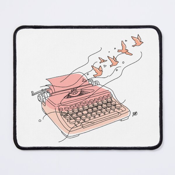 Item preview, Typewriter Writer Vintage Line Art Print designed and sold by Evil B Creative.
