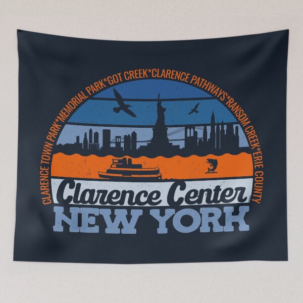 Item preview, Clarence Center New York Sunset Retro Vintage Local Pride Logo designed and sold by CRHPOD20.