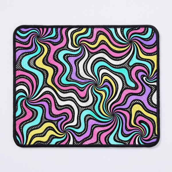 Item preview, 1980s Pastel Neon Colorful Cartoon Squiggle Stripes Pattern designed and sold by BeJolley.