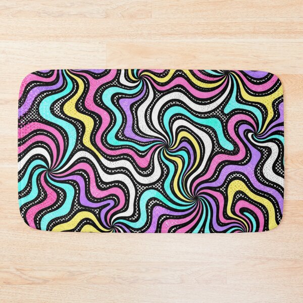 Item preview, 1980s Pastel Neon Colorful Cartoon Squiggle Stripes Pattern designed and sold by BeJolley.