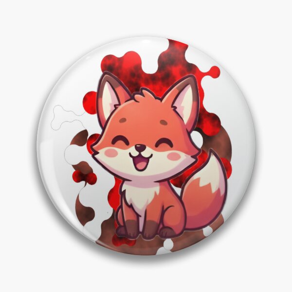 Item preview, Cute Chibi Fox Mascot with Red and Brown Camo Splash designed and sold by Animalloveus.