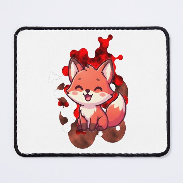 Item preview, Cute Chibi Fox Mascot with Red and Brown Camo Splash designed and sold by Animalloveus.