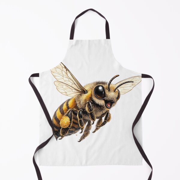 Item preview, Cute Happy Honey Bee Flying Watercolor Illustration designed and sold by Seculinator.