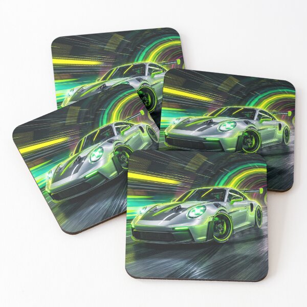 Item preview, Vibrant Neon Night Drive Sports Car Art For Enthusiasts designed and sold by RevUpDesign.