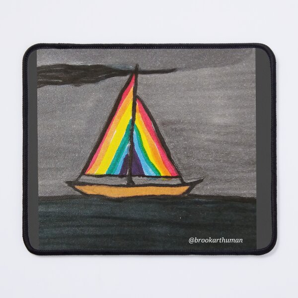 Item preview, Rainbow Sail Away brown hull designed and sold by DancingCreek.