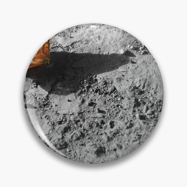 Item preview, Orange Butterfly Resting on Rocky Ground Casting a Long Shadow in Selective Color designed and sold by Nmallia.