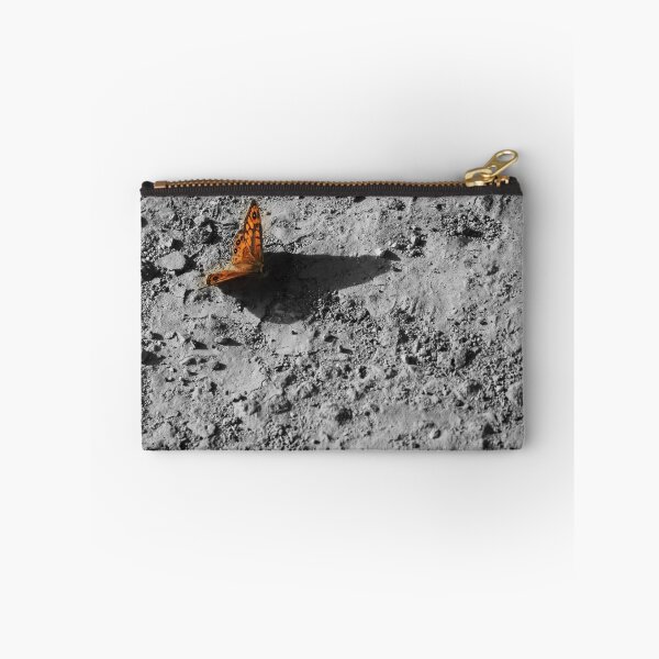 Item preview, Orange Butterfly Resting on Rocky Ground Casting a Long Shadow in Selective Color designed and sold by Nmallia.