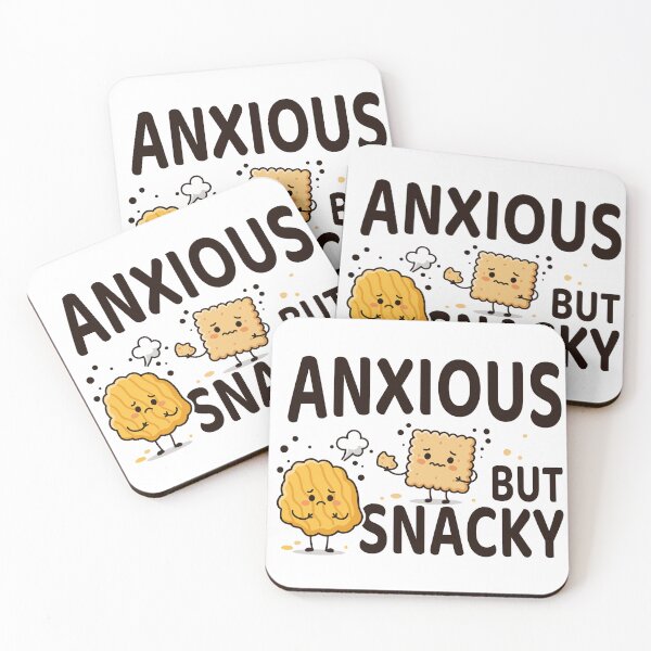 Item preview, Anxious but Snacky – Funny Cute Snack Illustration with Chips and Crackers designed and sold by Skryp-art.