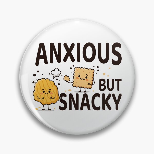 Item preview, Anxious but Snacky – Funny Cute Snack Illustration with Chips and Crackers designed and sold by Skryp-art.