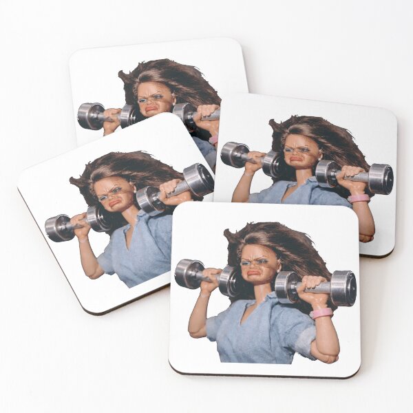 Item preview, Funny Weightlifting Doll Gym Struggle Strained Face Fitness Humor designed and sold by rediscoveredapp.