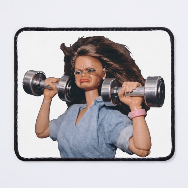 Item preview, Funny Weightlifting Doll Gym Struggle Strained Face Fitness Humor designed and sold by rediscoveredapp.