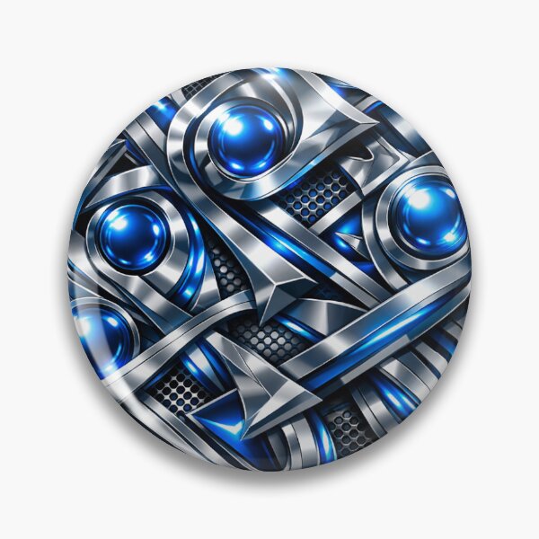 Item preview, Futuristic Metallic Flow – Blue Seamless Pattern designed and sold by RBBHovi.