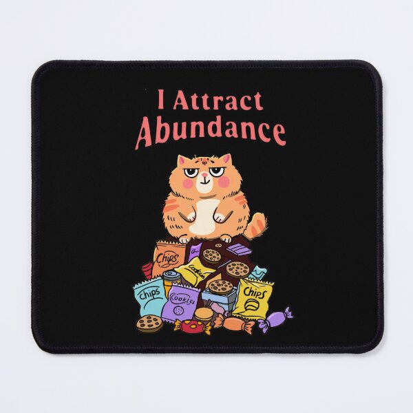 Item preview, I Attract Abundance chubby Cat designed and sold by Blissandlove.