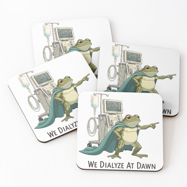 Item preview, We Dialyze At Dawn Funny Dialysis Frog Kidney Warrior Chronic Kidney Disease Awareness designed and sold by CutOutIdols.