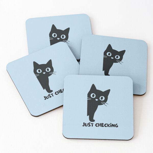 Item preview, Just Checking Black Cat designed and sold by AdicretorDesign.
