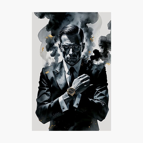 Item preview, Elite Secret Agent Watercolor | Undercover Operative | Spy Thriller Intelligence Art designed and sold by Biedroneczka.