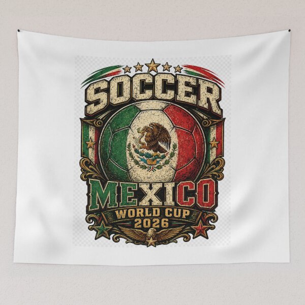 Item preview, Mexico Soccer Shirt - Mexican Landmarks Football Gift for Mexico Fans designed and sold by UrbanPrintVibes.