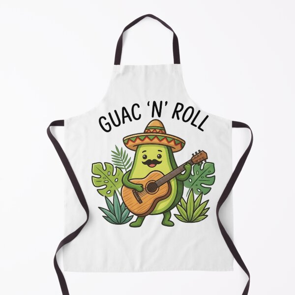 Item preview, Guac N Roll Funny Avocado Guitarist - Cute Fiesta Art designed and sold by ashrak.