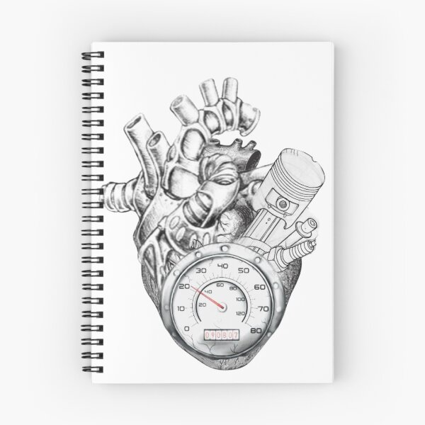 Item preview, Biomechanical Engine Heart - Piston and Speedometer Tattoo Art designed and sold by gokhanuzen.