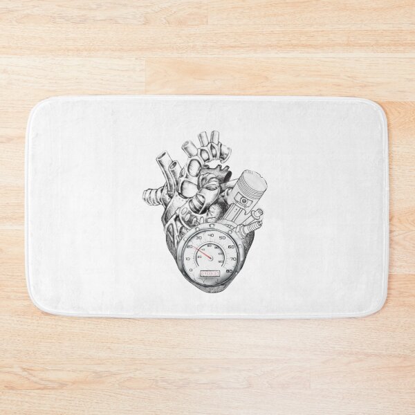 Item preview, Biomechanical Engine Heart - Piston and Speedometer Tattoo Art designed and sold by gokhanuzen.