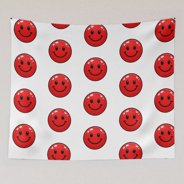 Item preview, Cute Glossy Red Smiley Face Cartoon Illustration designed and sold by Seculinator.