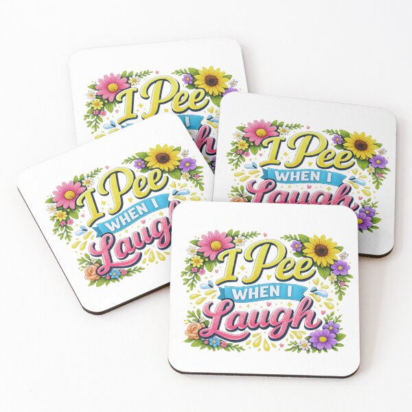 Item preview, I Pee When I Laugh Funny Floral Design designed and sold by MerchlyMike.