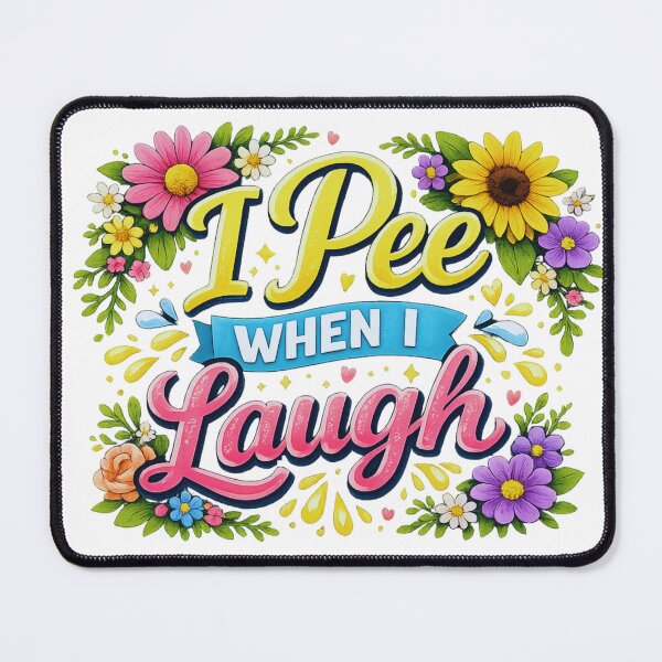 Item preview, I Pee When I Laugh Funny Floral Design designed and sold by MerchlyMike.
