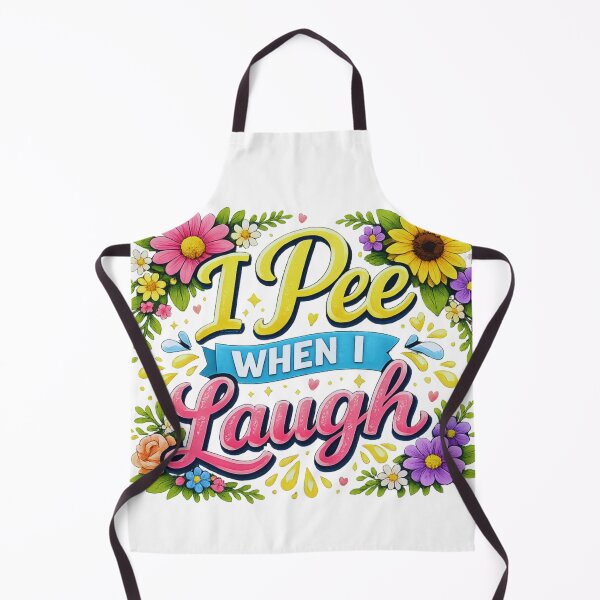 Item preview, I Pee When I Laugh Funny Floral Design designed and sold by MerchlyMike.
