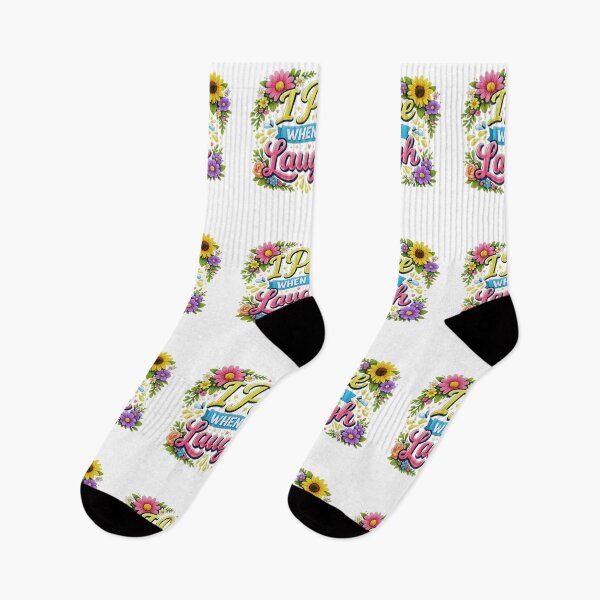 Item preview, I Pee When I Laugh Funny Floral Design designed and sold by MerchlyMike.