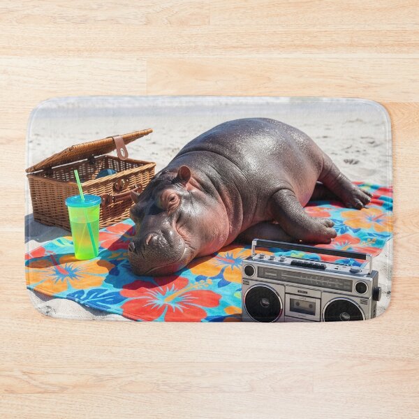 Item preview, Beach Blanket Hippo designed and sold by Tridentulus.