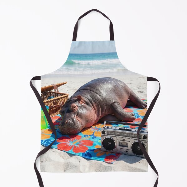 Item preview, Beach Blanket Hippo designed and sold by Tridentulus.